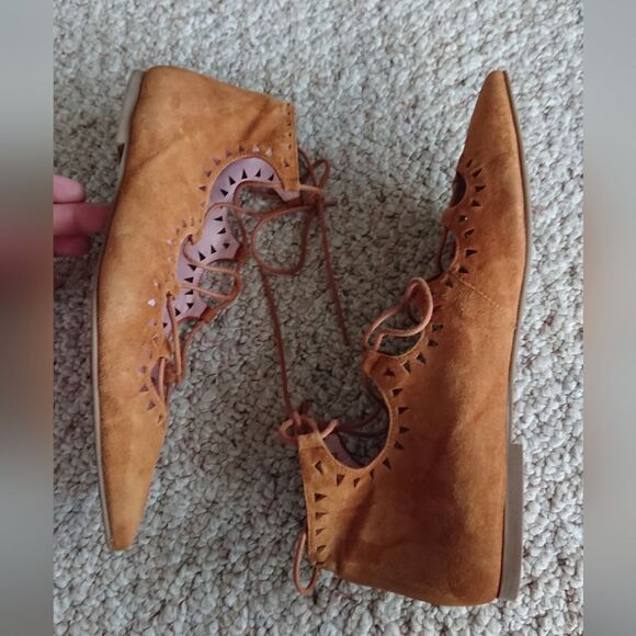 PRETTY BALLERINAS pointy toe Lace-up ballerina size 8 - Picture 5 of 12